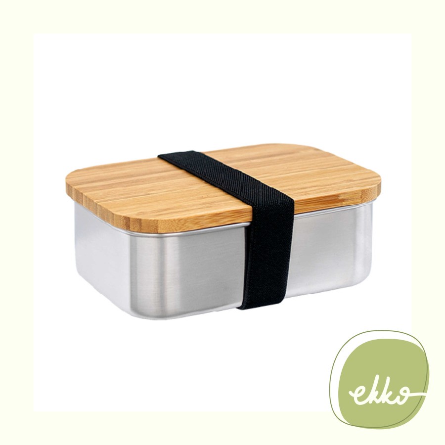 Jual Bento Lunch Box By Greater Good Kotak Bekal Stainless Bamboo Kotak Makanan Shopee