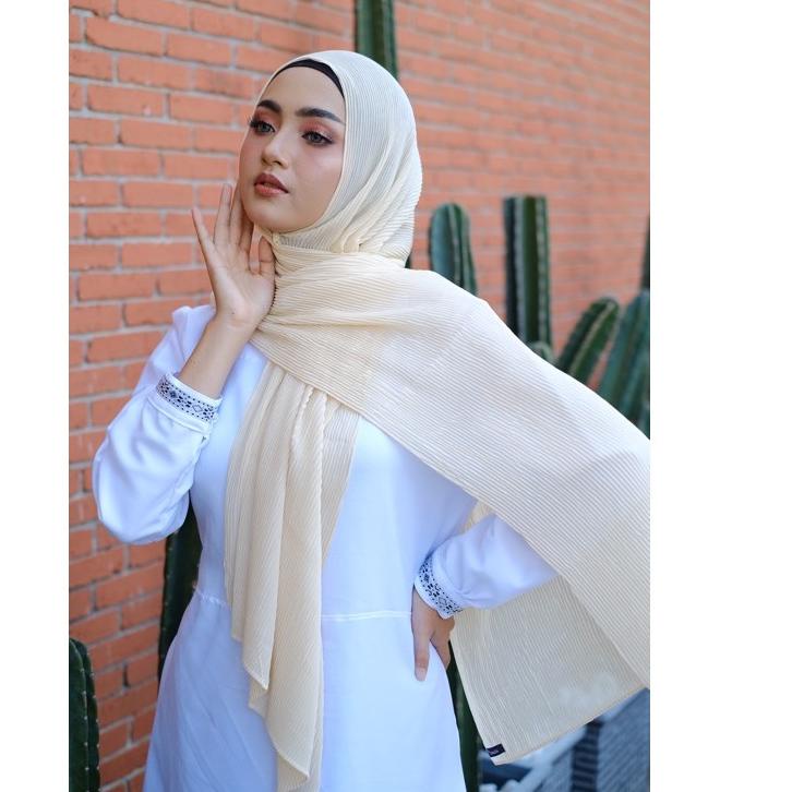 Menarik.. safia chiffon/pashmina plisket full/pashmina plisket import/premium plisket