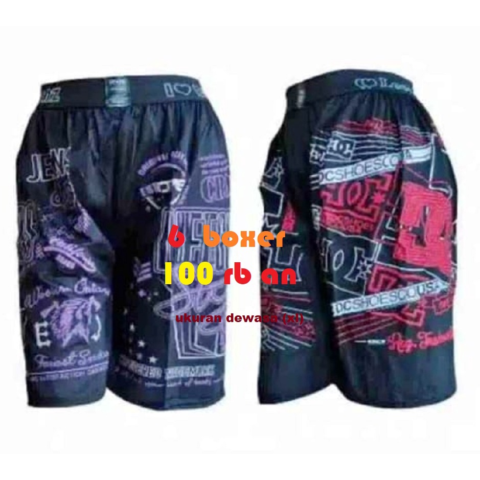 PAKET 6 boxer XL JUMBO  adem dewasa sampai jumbo promo hemat