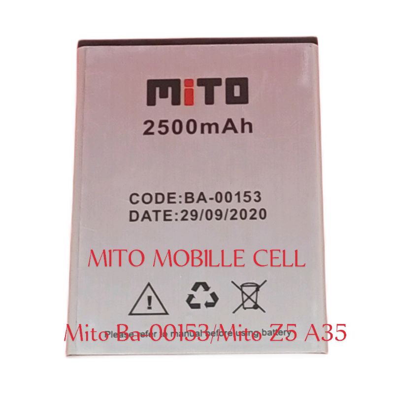 Baterai Battery Batre Batrai Mito Ba-00153 Ba 00153 Mito Z5 Mito A35