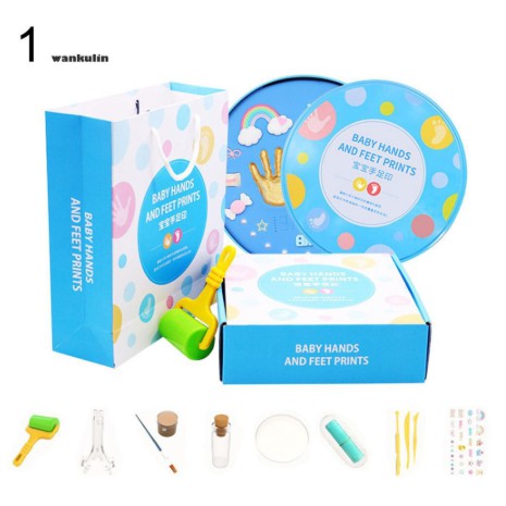

New Baby Born Hand Footprint giftbox hadiah souvenir