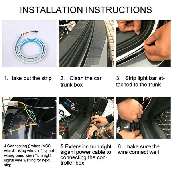 [Grade A+ 60 LED] LAMPU LED BAGASI MOBIL 120 CM LED TAIL TRUNK RGB WARNA PELANGI