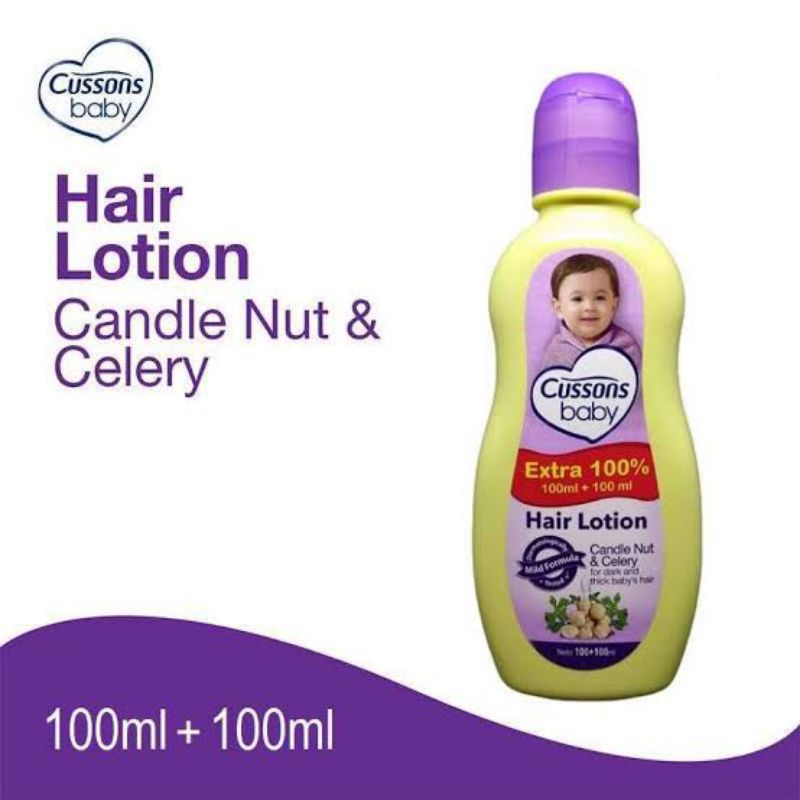 ORIGINAL CUSSONS BABY HAIR LOTION 100 + 100 ML CANDLE NUT &amp; CELERY / MINYAK RAMBUT CUSSONS 200 ML