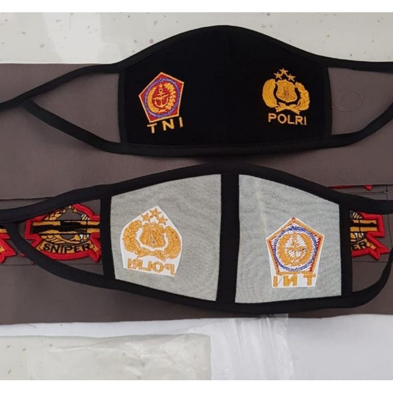 Masker TNI Polri Bordir