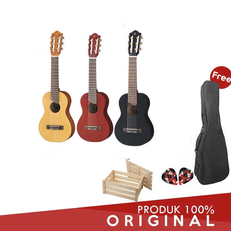 Yamaha Gitar Mini GL-1 / GL 1 / Guitalele - (Tersedia 3 Warna) + Softcase & 2 Pick + Packing Kayu