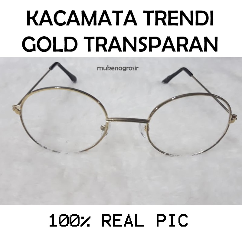 BESTSELLER!!Kacamata Fashion Keren / kacamata Gaya / Kacamata Trendy / Gold Transparant / nastushaa