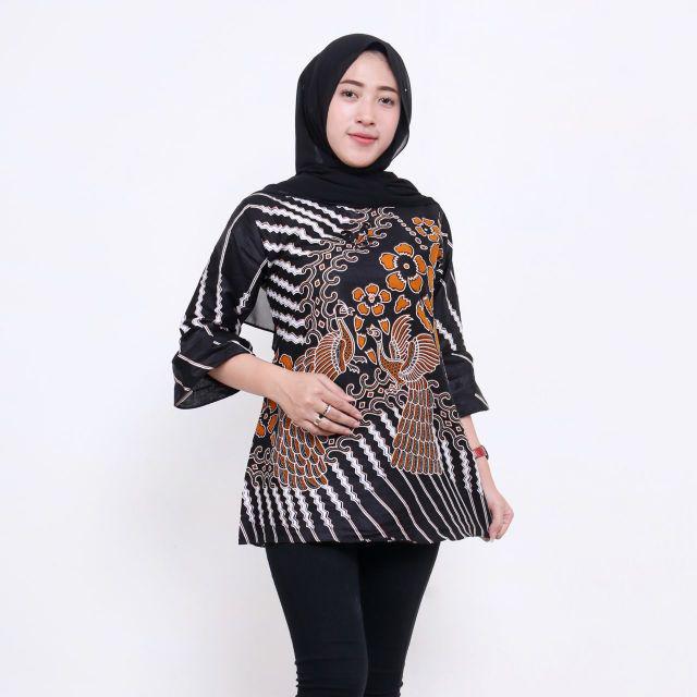 Maura Couple - Sania Ruffle Batik Couple Ori Ndoro Jowi DNT Garansi Termurah Shopee --Blus Gemek
