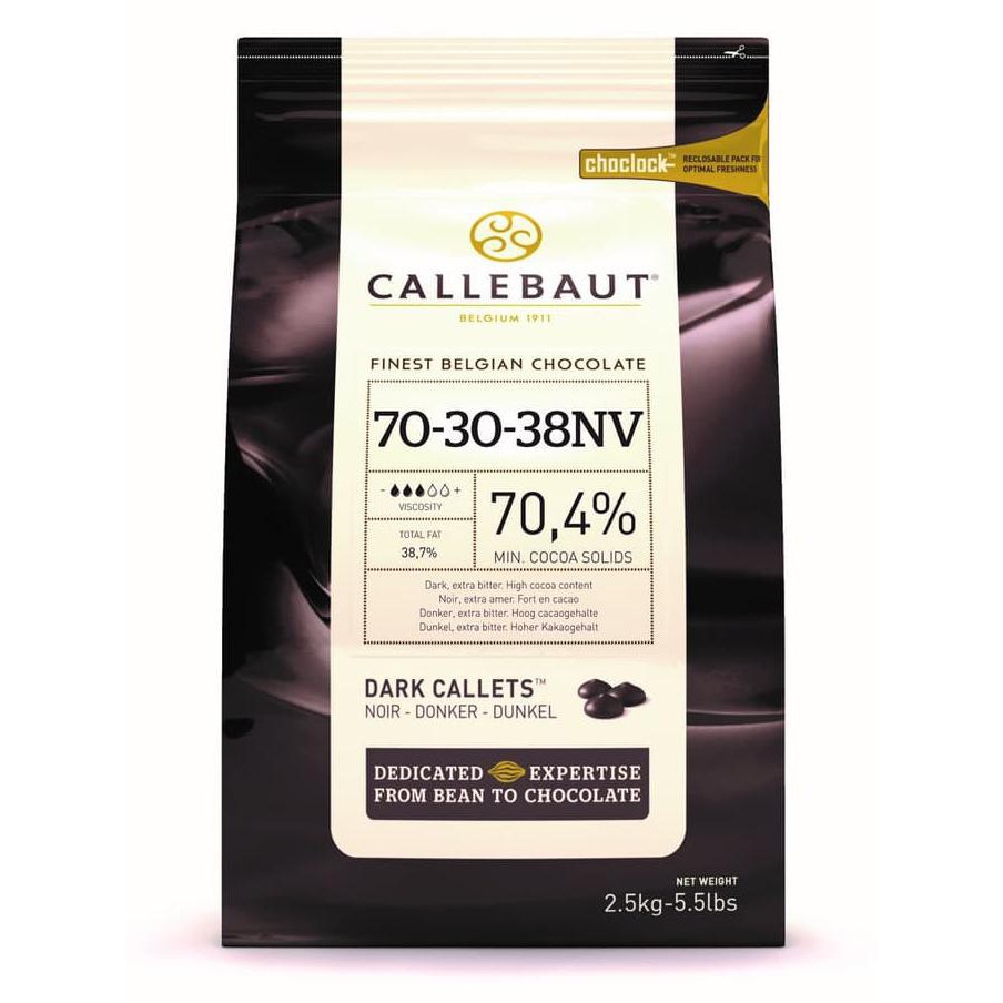 

COKELAT COUVERTURE Callebaut Dark Extra Bitter 70% Cocoa 2,5 KG