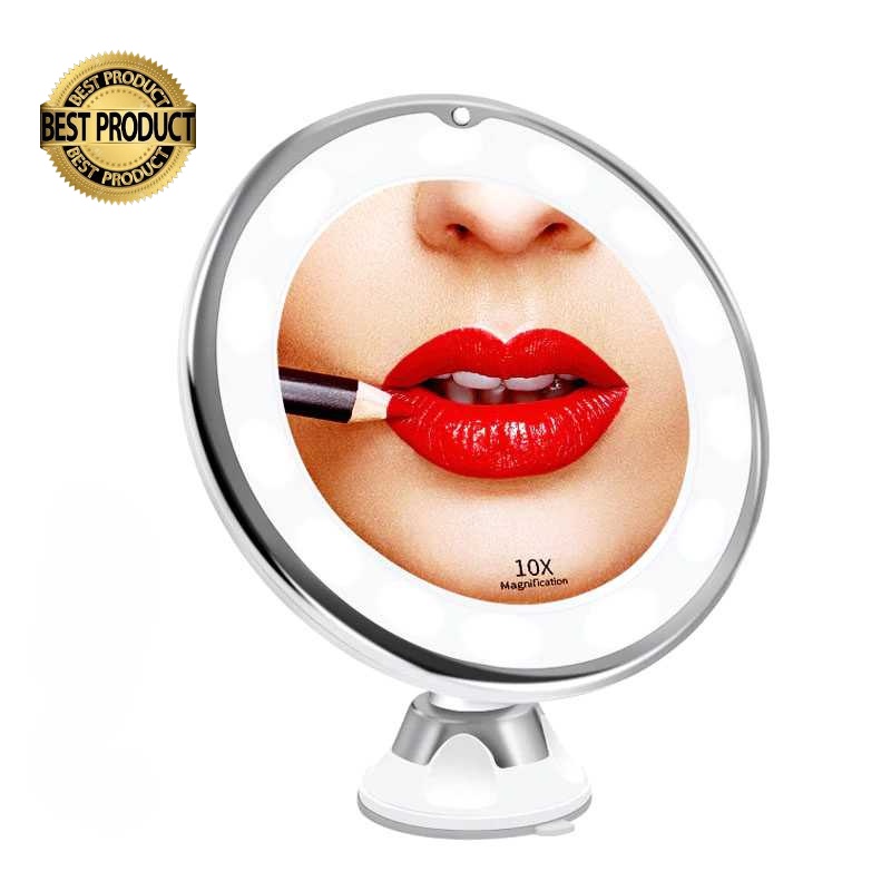 Mirroair LED Make Up Mirror Cermin Lampu Kaca Pembesar 10X - CY026