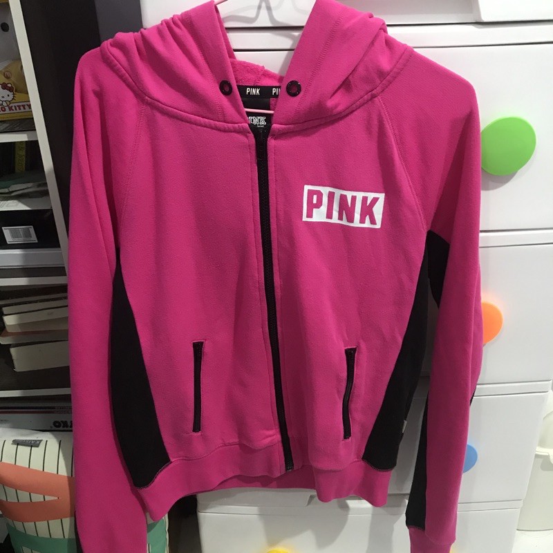 HOODIE JAKET PINK VICTORIA’S SECRET - Preloved