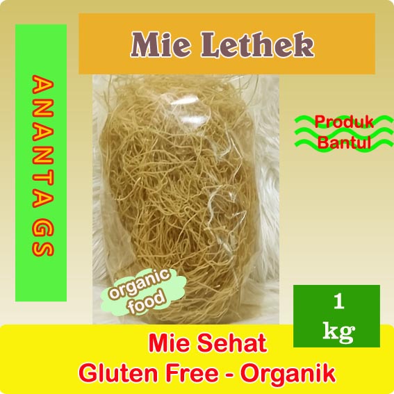 

1kg - 4 bungkus @250gram mie lethek mi letek Gluten Free organik, bihun ubi kayu singkong, tradisional japchae bantul cap Dokar