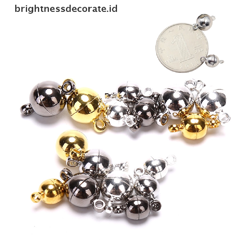 [birth] 10pcs Magnetic Lobster Clasps Buckle Hook Round Ball DIY Jewelry Making Findings [ID]