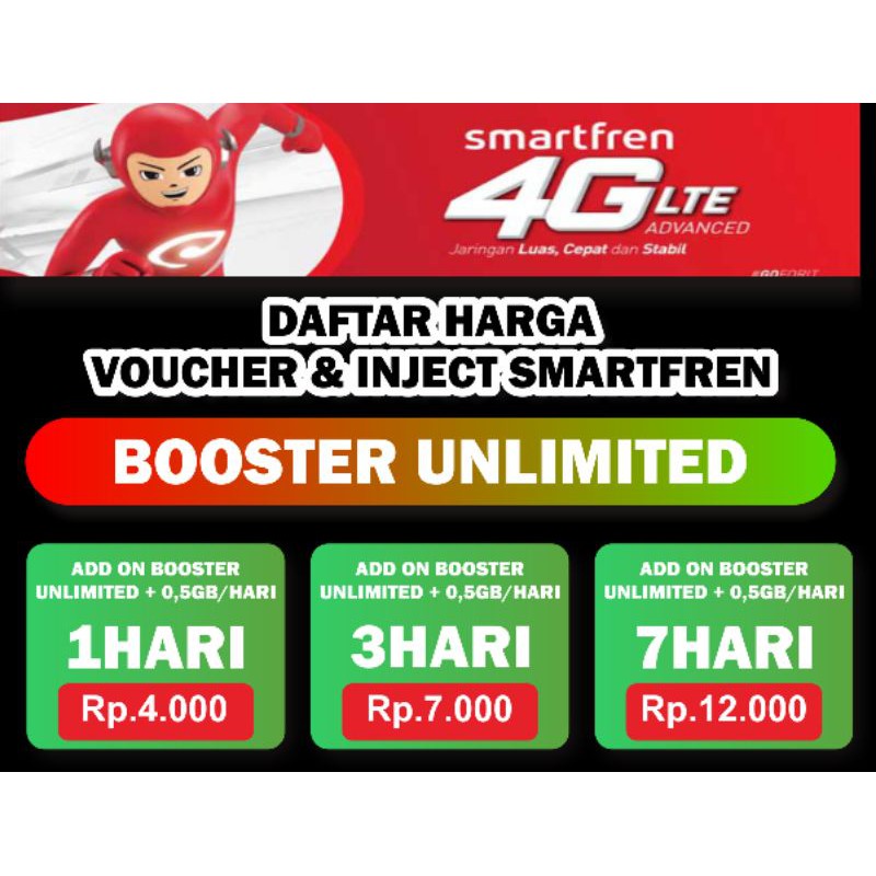 Cara Daftar Booster Unlimited Smartfren : Daftar Harga ...