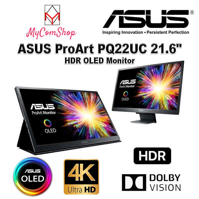 Jual ASUS PROART PQ22UC ULTRA SLIM PORTABLE 21.6" 4K HDR OLED DOLBY