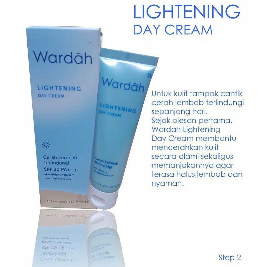 (CYBER) COD TERBARU Wardah Lightening Day Cream Step 2 - 20ml terlaris