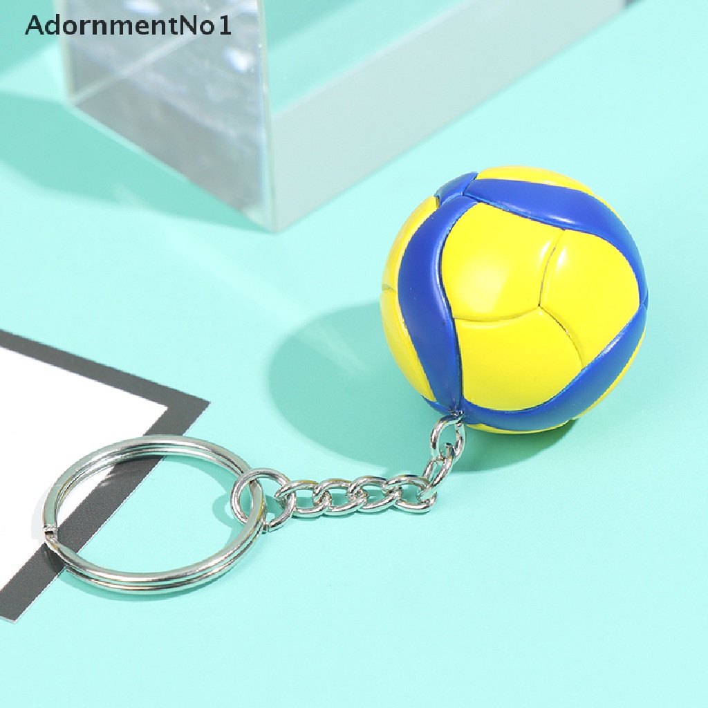 (AdornmentNo1) Gantungan Kunci Bentuk Bola Voli Mini Bahan PVC