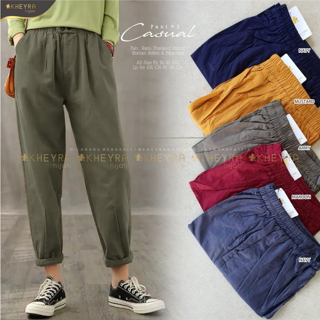 CELANA WANITA CASUAL PANT#3 BY KHEYRA