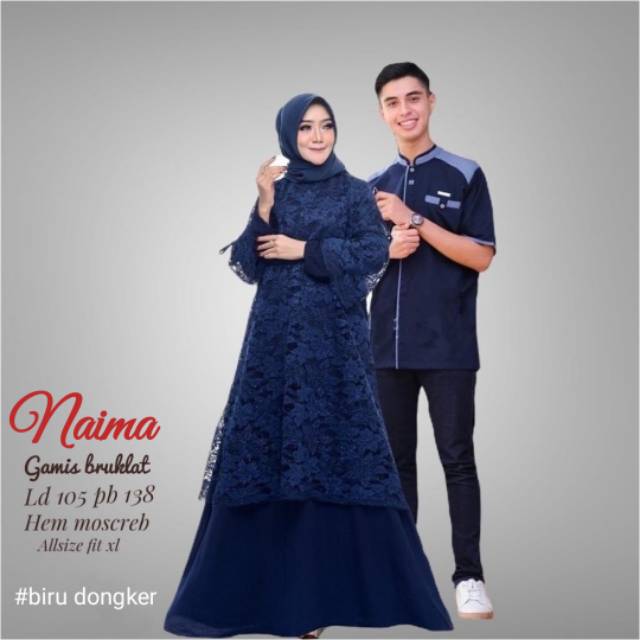 COUPLE BAJU MUSLIM NAIMA | NAIMA GAMIS BROKLAT | SARIMBIT BAJU MUSLIMAH