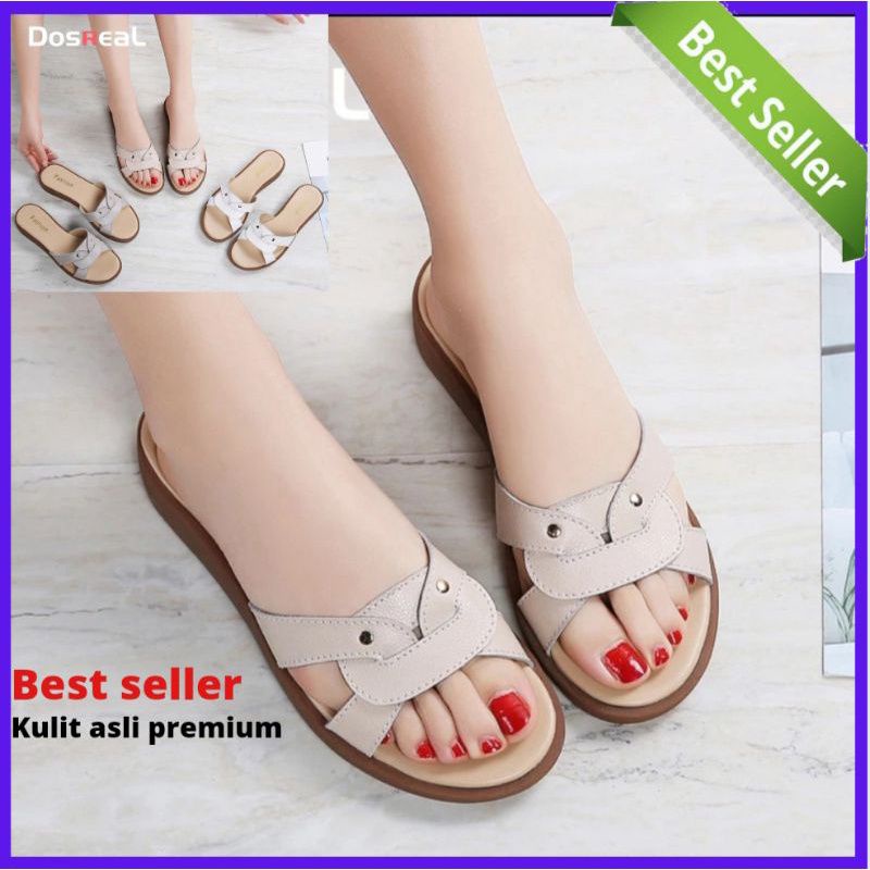 Sandal Wanita DR bahan kulit sapi asli premium (DR-017)