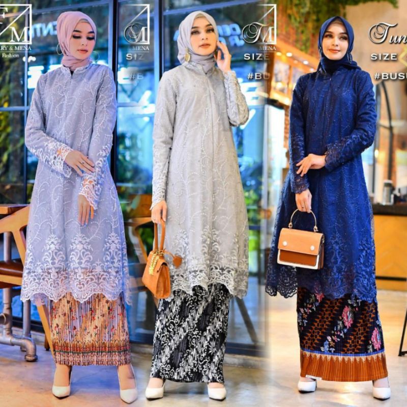 set kebaya tunik rubiah//grosir kebaya tanah abang