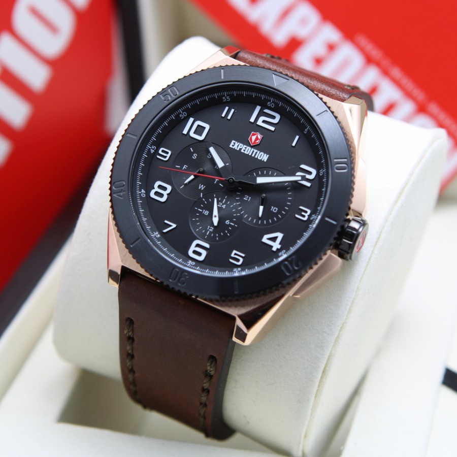 JAM TANGAN PRIA EXPEDITION 6823 E 6823 E6823 LEATHER ORIGINAL GARANSI 1 TAHUN