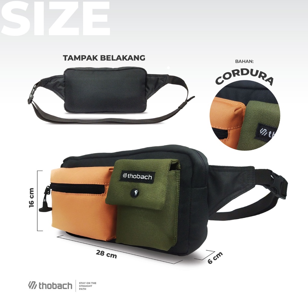 WAISTBAG/TAS SLEMPANG/TAS BAHU PRIA WANITA ANTI AIR(WATERPROOF) TROY THOBACH ORIGINAL