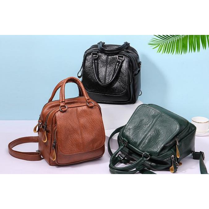 MURCE Tas SELEMPANG Ransel Import Backpack Wanita Punggung Sekolah 125 - Hijau HOT ITEM