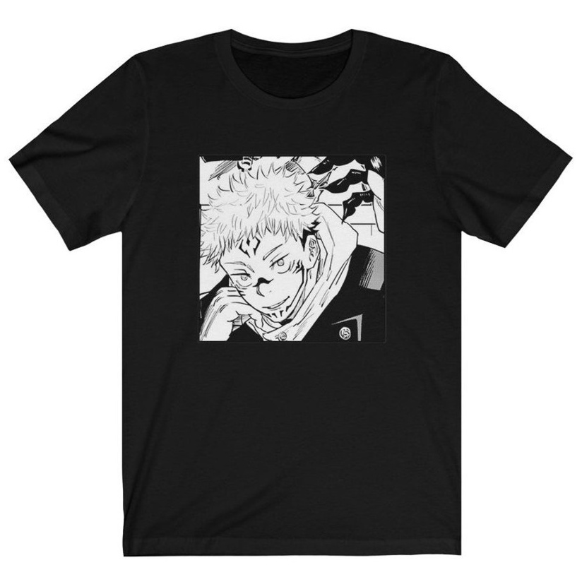 Kudou x Metro - Tshirt Itadori Yuji Face Sukuna Character Anime Manga Jujutsu Kaisen