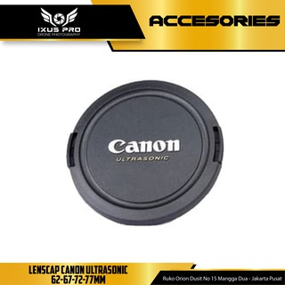 Lenscap / Lens Cap / tutup lensa Canon Ultrasonic 62mm, 67mm, 72mm, 77mm