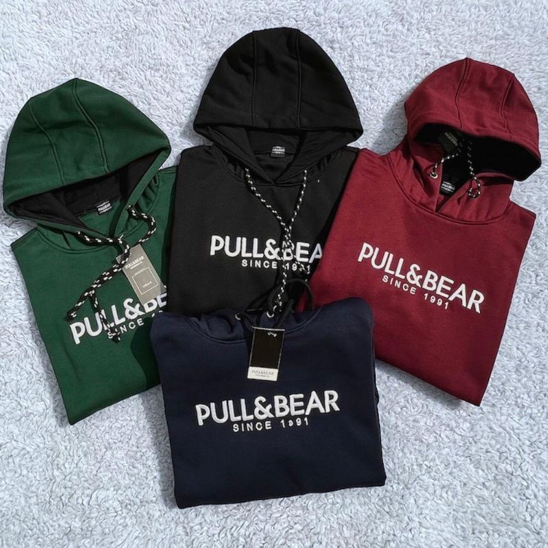 COD HOODIE PULL AND BEAR PULLOVER OVERSIZE BORDIR SFON TIMBUL HOODIE PULL&amp;BEAR BORDIR