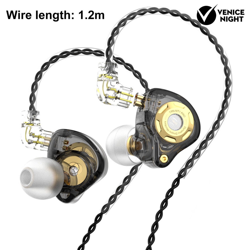 (VNEP) (Berkabel) Trn MT1 Pro Earphone In Ear HiFi Bass Dynamic Dengan Mic + Kabel Jack 3.5mm Untuk Olahraga