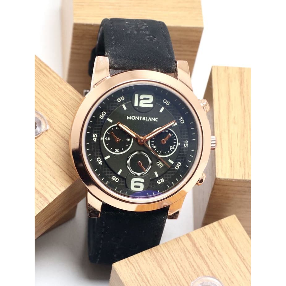 jam tangan MONTBLANC PRIA ROSE GOLD CHRONO VARIASI KULIT