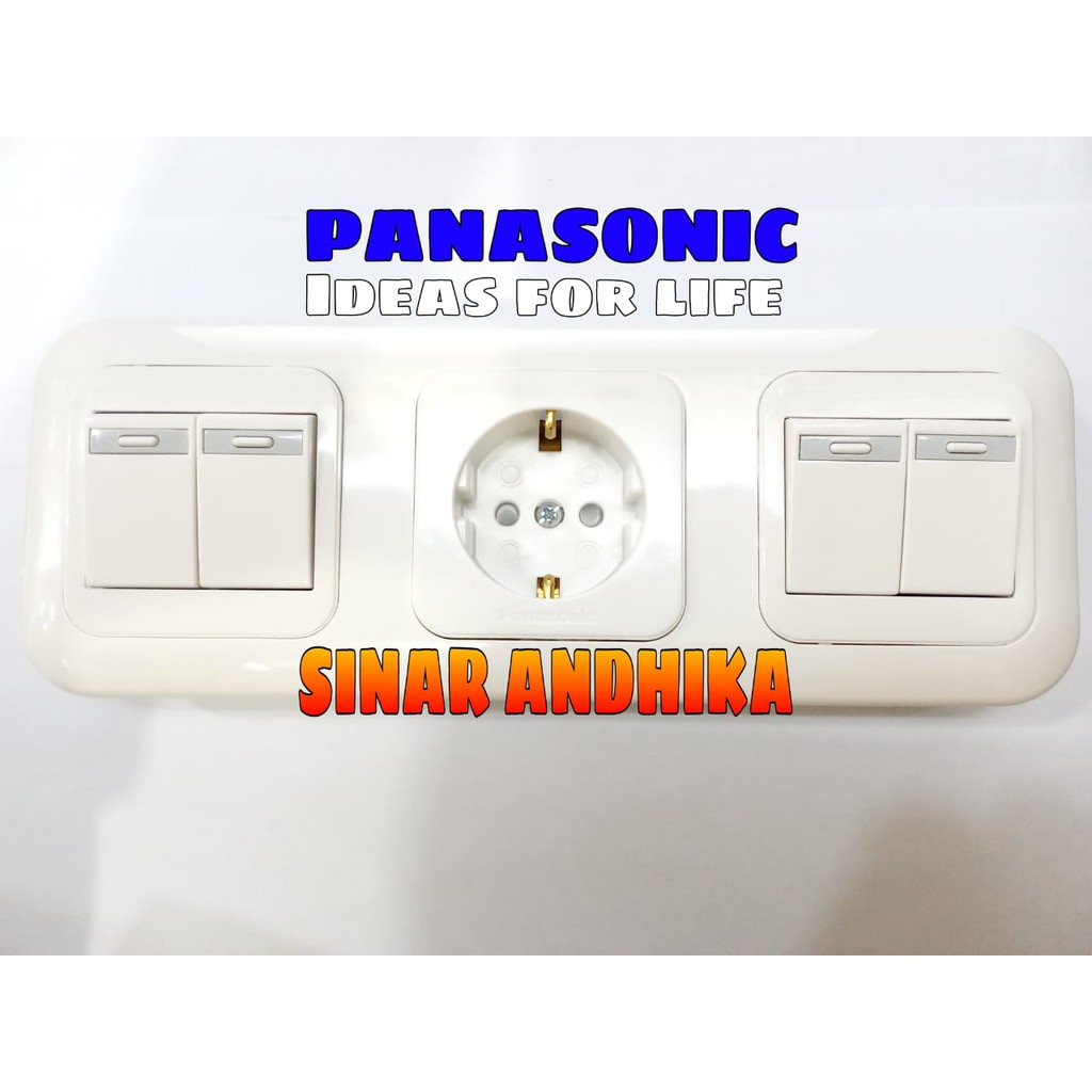 SAKLAR SERI KECIL+STOP KONTAK (CP)+SERI KECIL PANASONIC WEJ 7823 312131