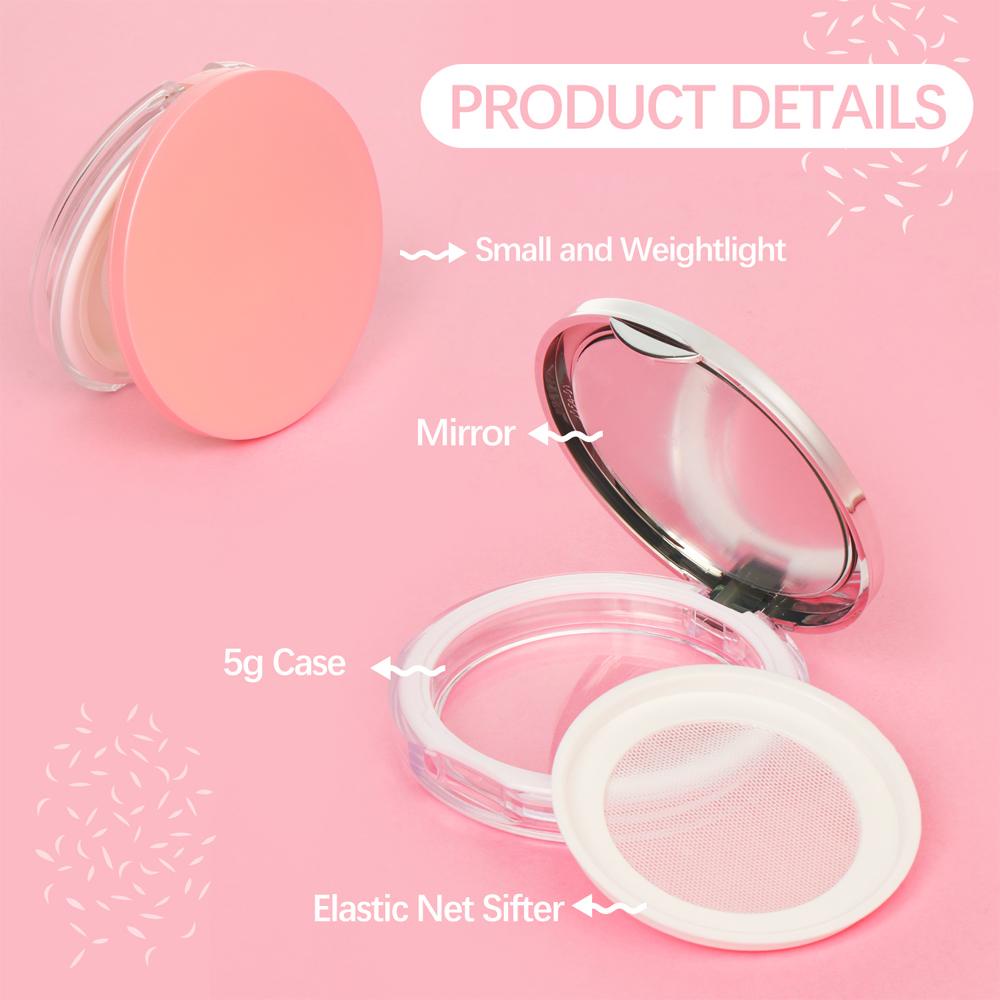 R-flower Kotak Makeup Wadah Travel Kecil Tempat Kosmetik Compact Powder