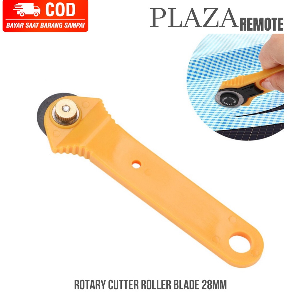 ALAT POTONG PUTAR CUTTER KAIN KERTAS 360 DERAJAT Rotary Cutter Roller Blade 28 MM