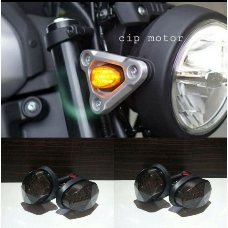 paket lampu sen depan belakang plus flaser yamaha XSR155 lampu sen sepasang depan belakang XSR 155 p