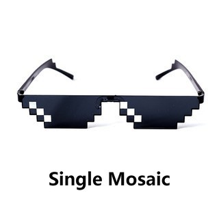 (YUZHU) Bayar di Tempat 5 Desgin Thug life Mosaic Sunglasses Kacamata Hitam Wanita/Pria Small Sunglasses