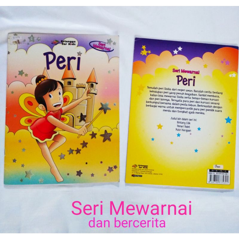 Buku cerita dan mewarna seri peri