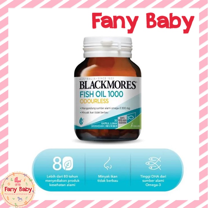 BLACKMORES ODOURLESS FISH OIL 1000MG 30 KAPSUL