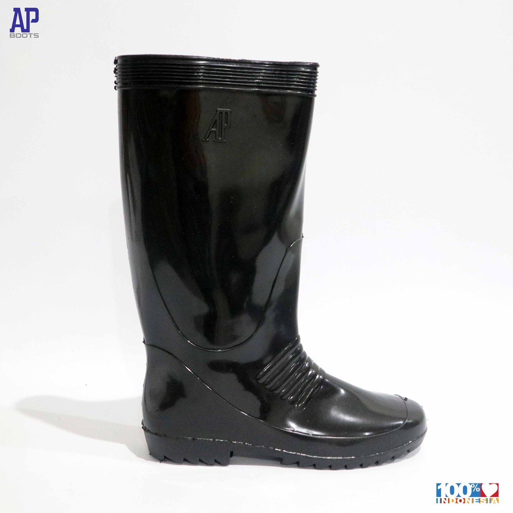 AP BLACK 2 25-27 - SEPATU BOOT SAFETY KARET  - AP BOOTS