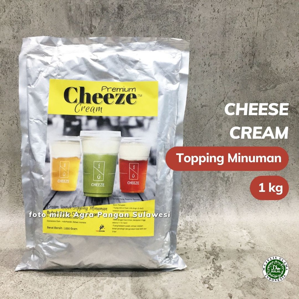 

CREAM CHEESE Bubuk Topping Minuman 1kg | Cheese Tea Cheese Foam Macchiato Powder Premium Premix Instan - Indo Powder