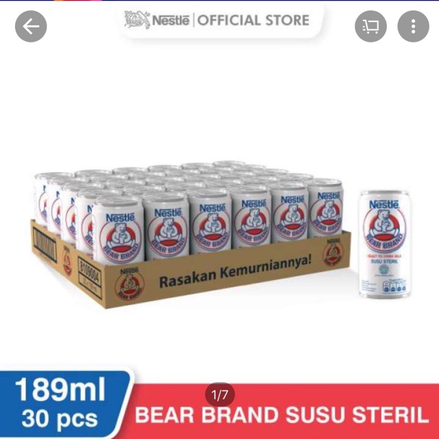 

susu Bear Brand 1krat(30) Susu Beruang KHUSUS MEDAN