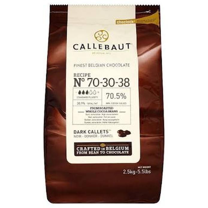 

Callebaut chocolate 70% dark. 2.5kg bag