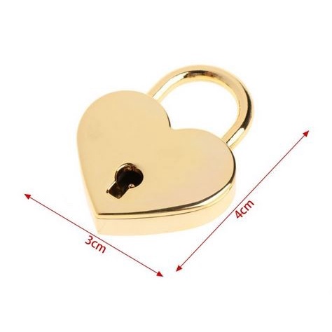 Vintage Love Padlock - Gembok Antik Bentuk Hati (Padlock+Key)