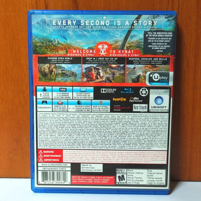 Far Cry 4 PS4 Kaset FarCry 4 IV Playstation PS 4 5 CD BD Game Games Farcry4 Far Cry4 Farcry Original Asli PS4 PS5 Reg 3 Region Asia Farcry 1 2 3 primal new dawn 4 5 6