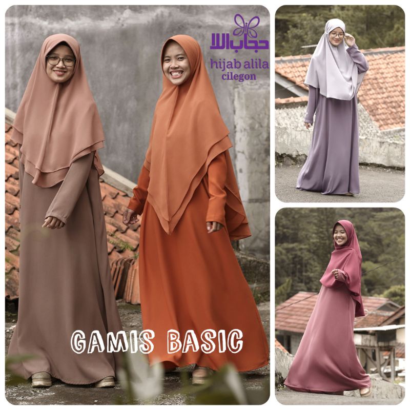 NEW GAMIS BASIC By Hijab Alila Apron outer Arm