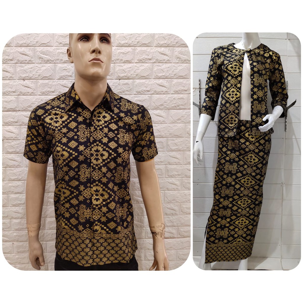 STELAN BATIK COUPLE MOTIF EMAS TERBARU