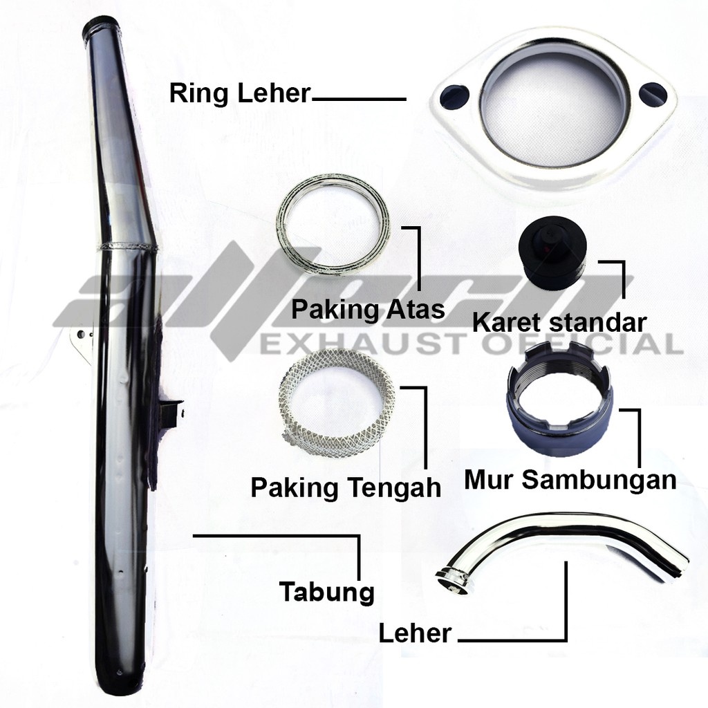 KNALPOT YAMAHA RX KING FULLSET C20RR BOBOKAN ALTECH ORIGINAL