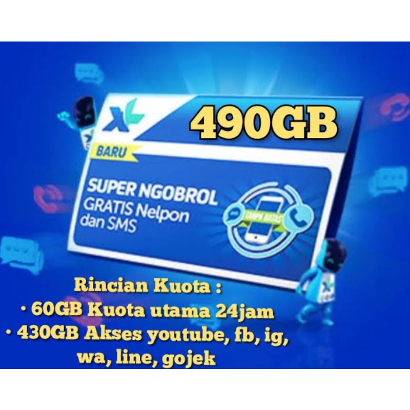 SP XL 490GB AKTIF TANPA PERLU REGISTRASI