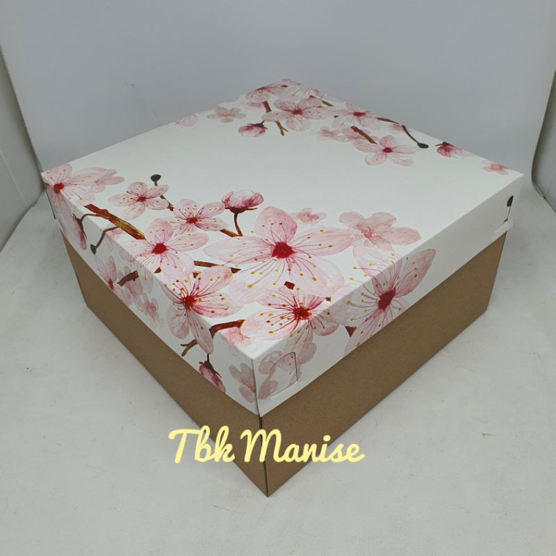 

Box Kue Cherry Blossom 30x30x16cm / Kardus Kue / Dus Kue / Kotak Kue / Cake Box